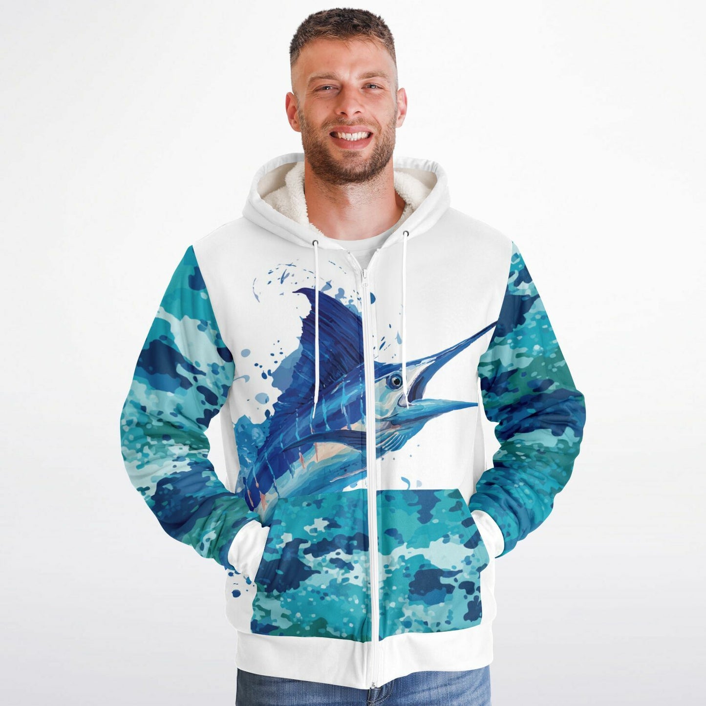Marlin Microfleece Ziphoodie - AOP