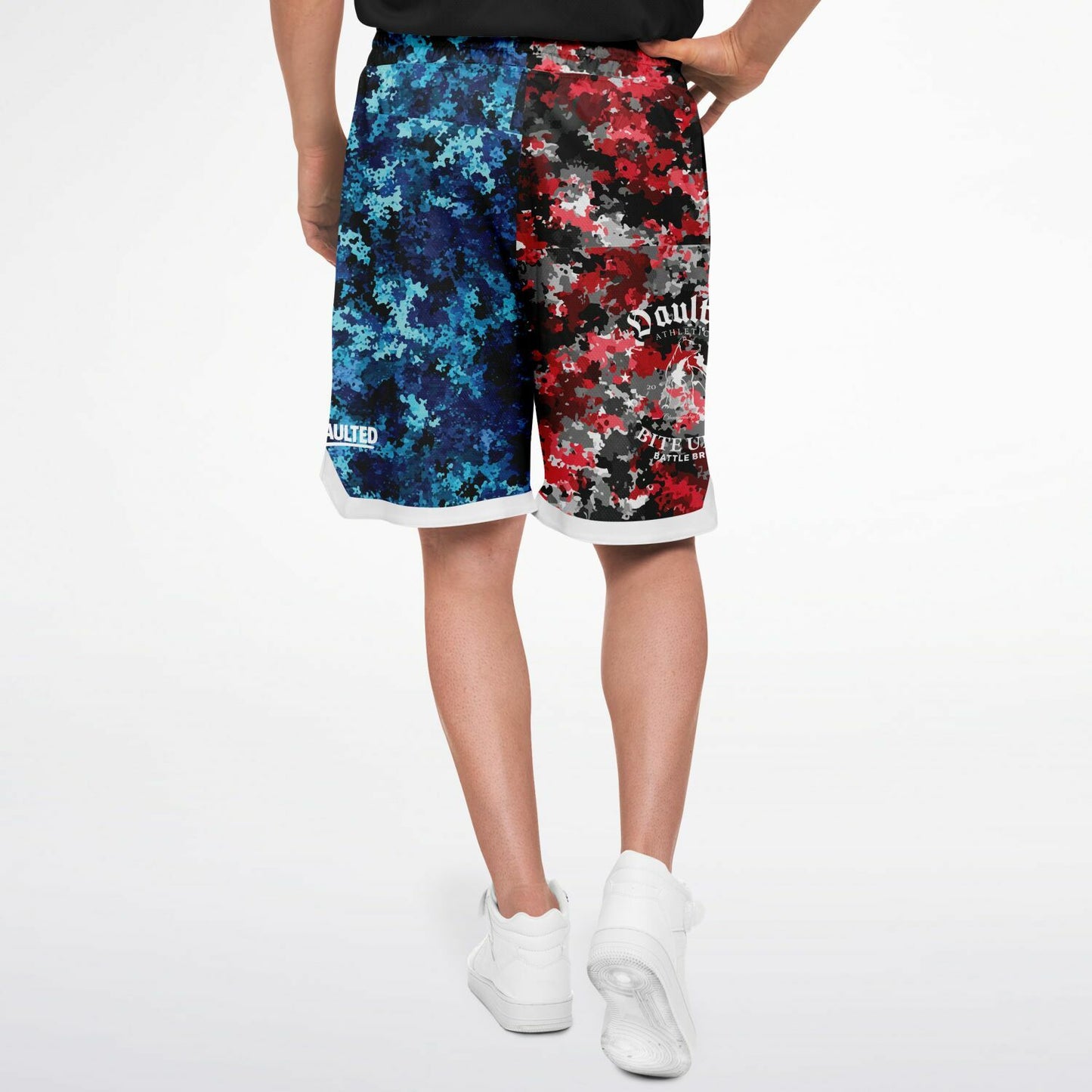 Vaulted Bite Unit Camo Basketball Shorts – Championship Series Edition