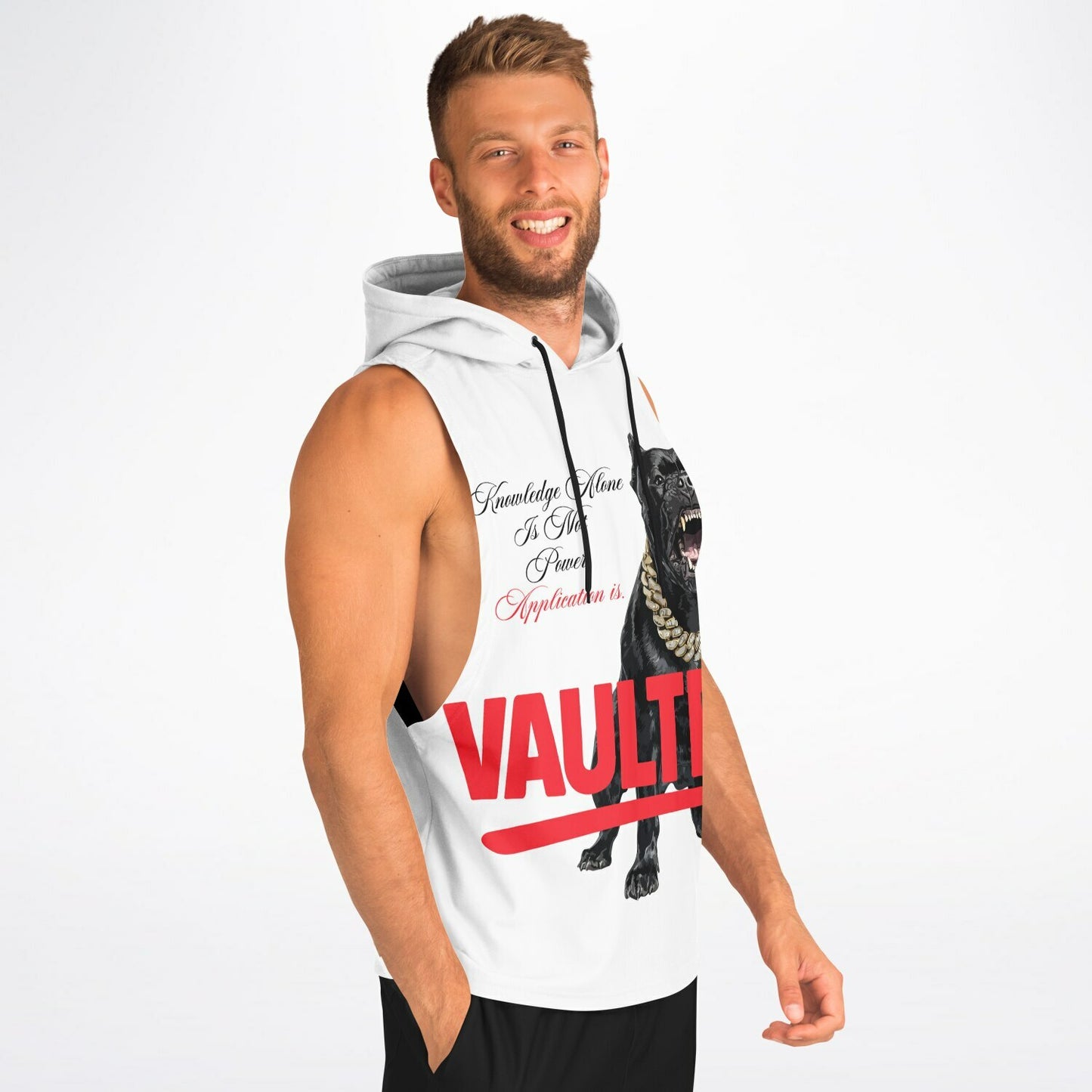 Fashion Drop Armhole Hoodie - AOP