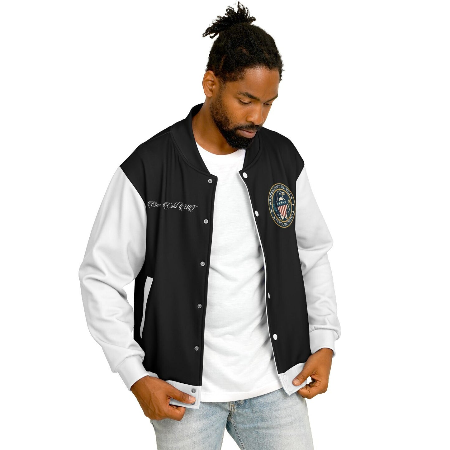 President of the Penguin States Baseball Jacket - AOP