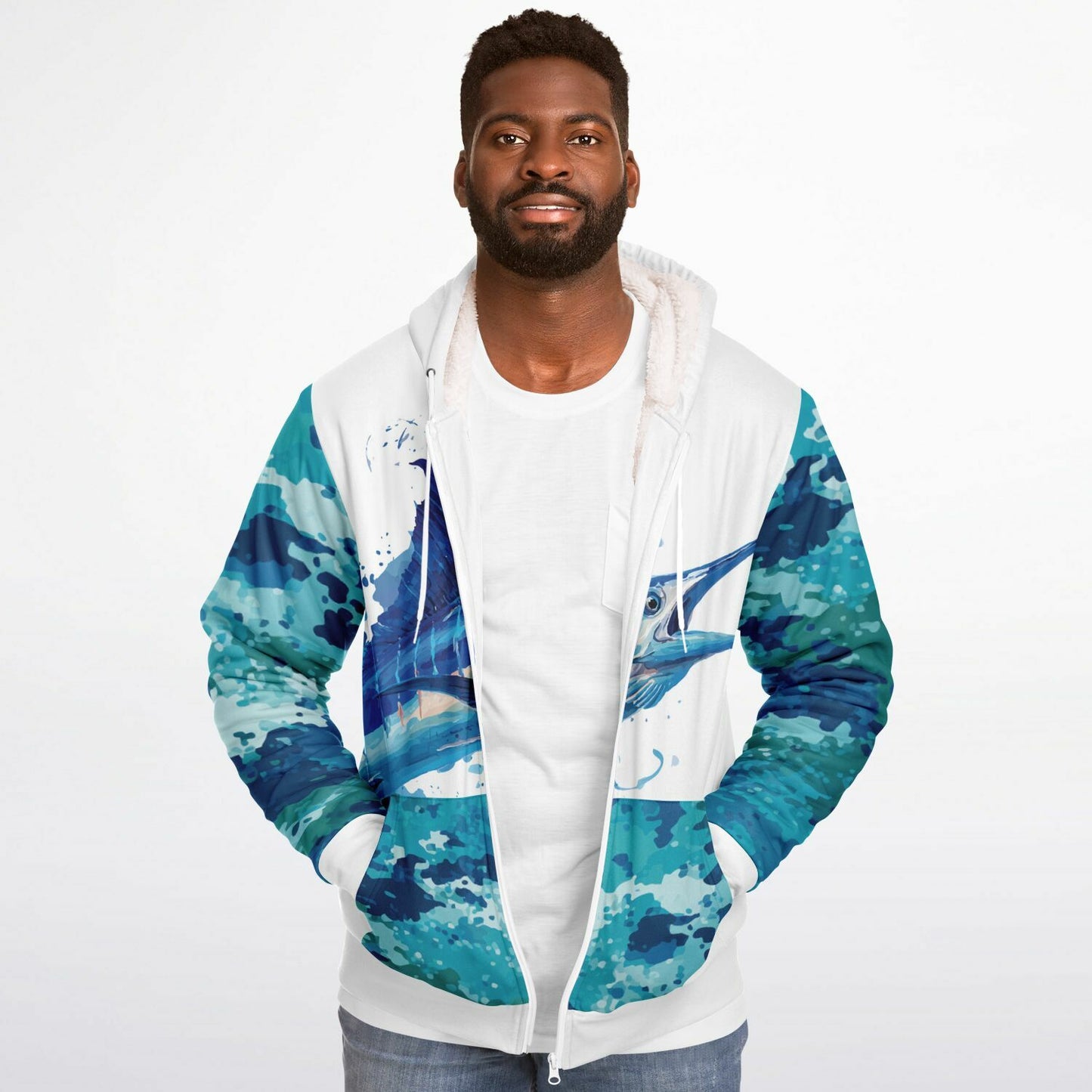 Marlin Microfleece Ziphoodie - AOP