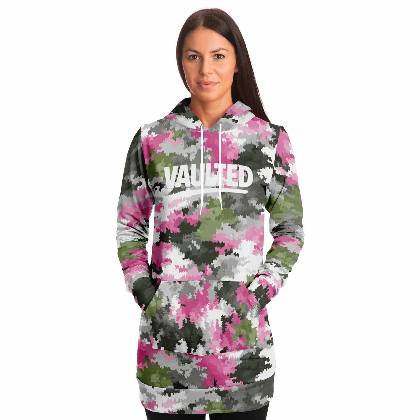 Athletic Rose Ops Longline Hoodie - AOP