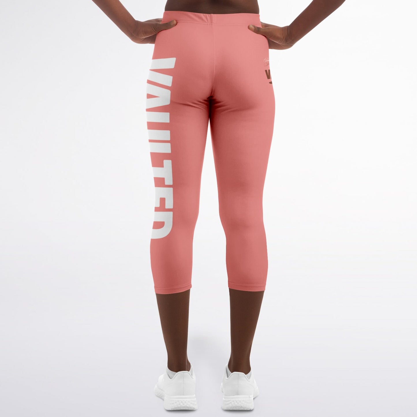 Pink Latte Pit Bull Capri Leggings - AOP