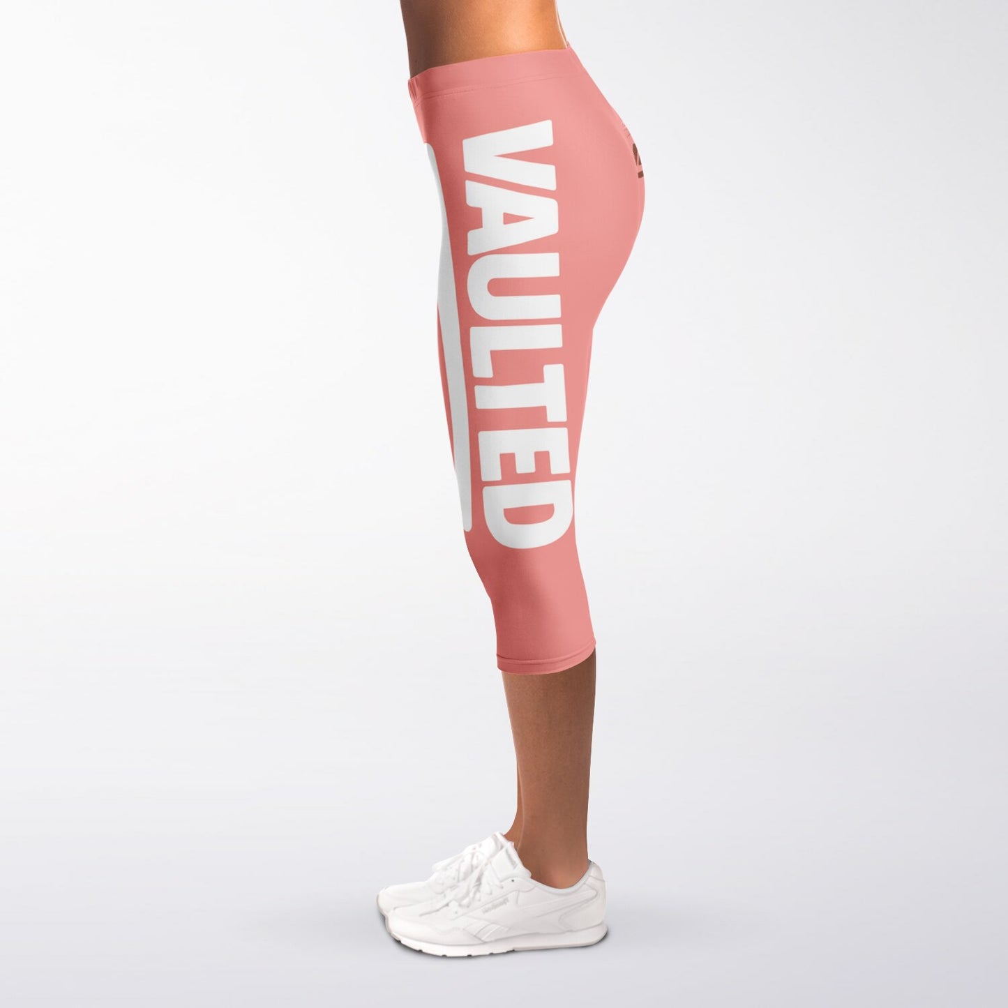 Pink Latte Pit Bull Capri Leggings - AOP