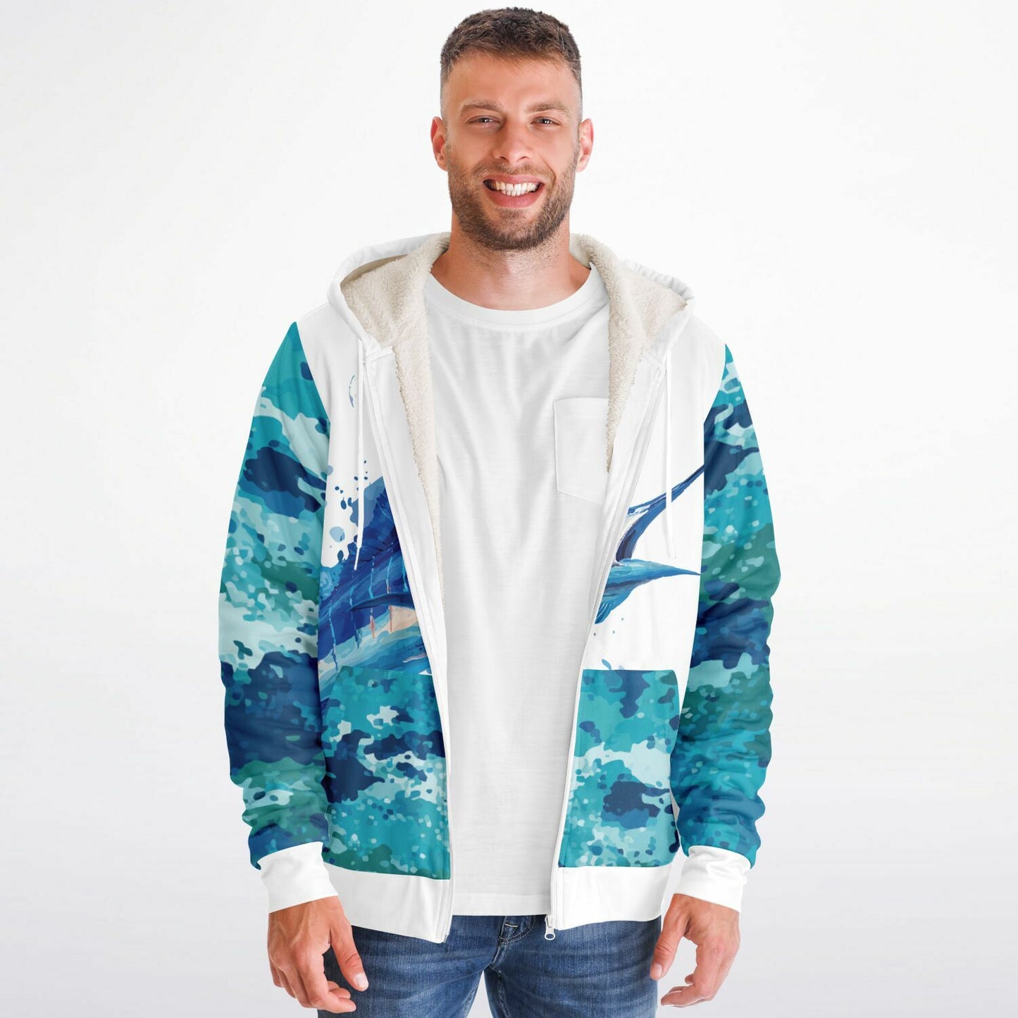 Marlin Microfleece Ziphoodie - AOP