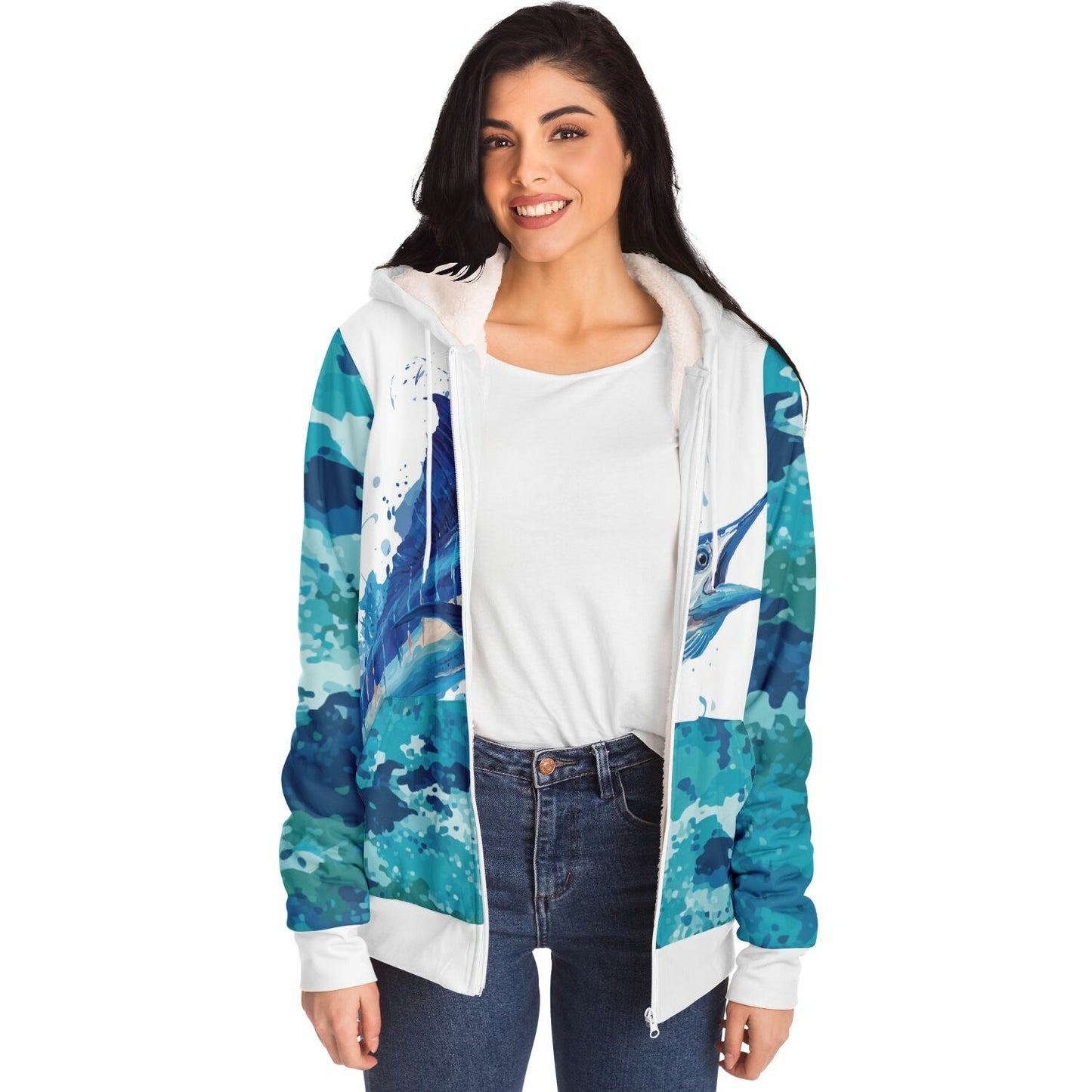 Marlin Microfleece Ziphoodie - AOP