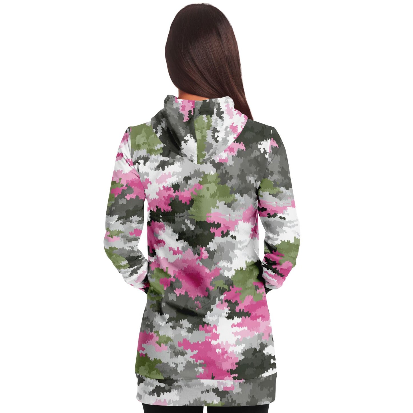 Athletic Rose Ops Longline Hoodie - AOP