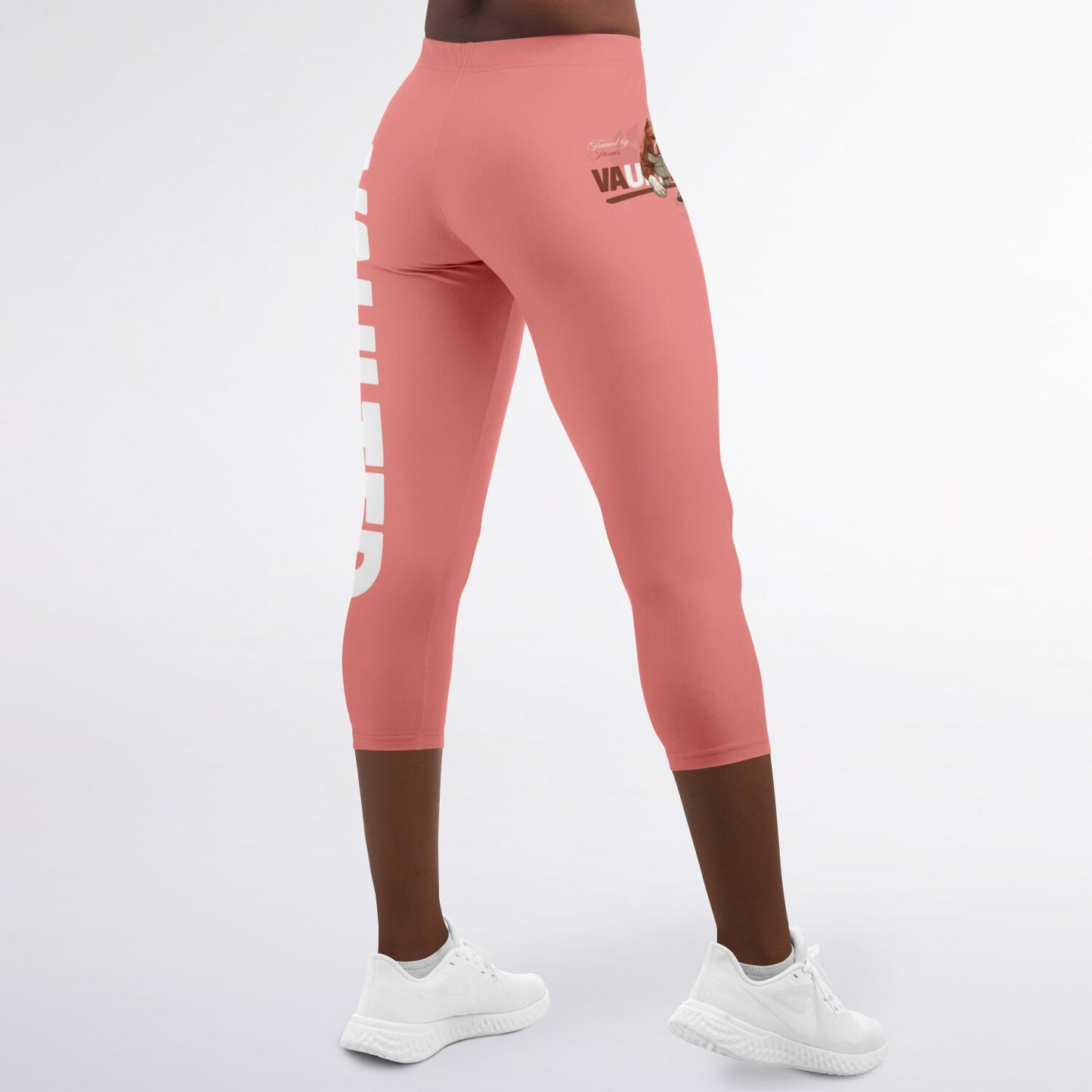 Pink Latte Pit Bull Capri Leggings - AOP
