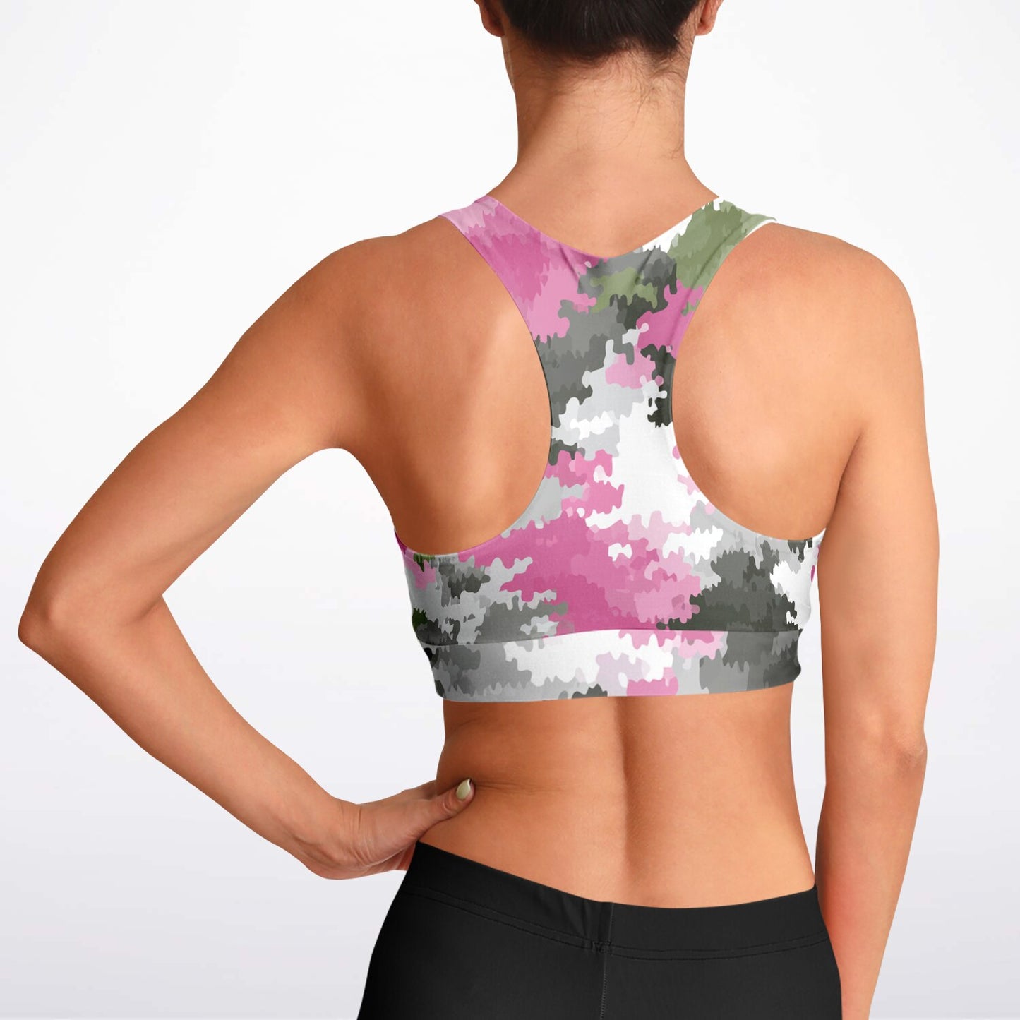 Padded Sports Bra - AOP