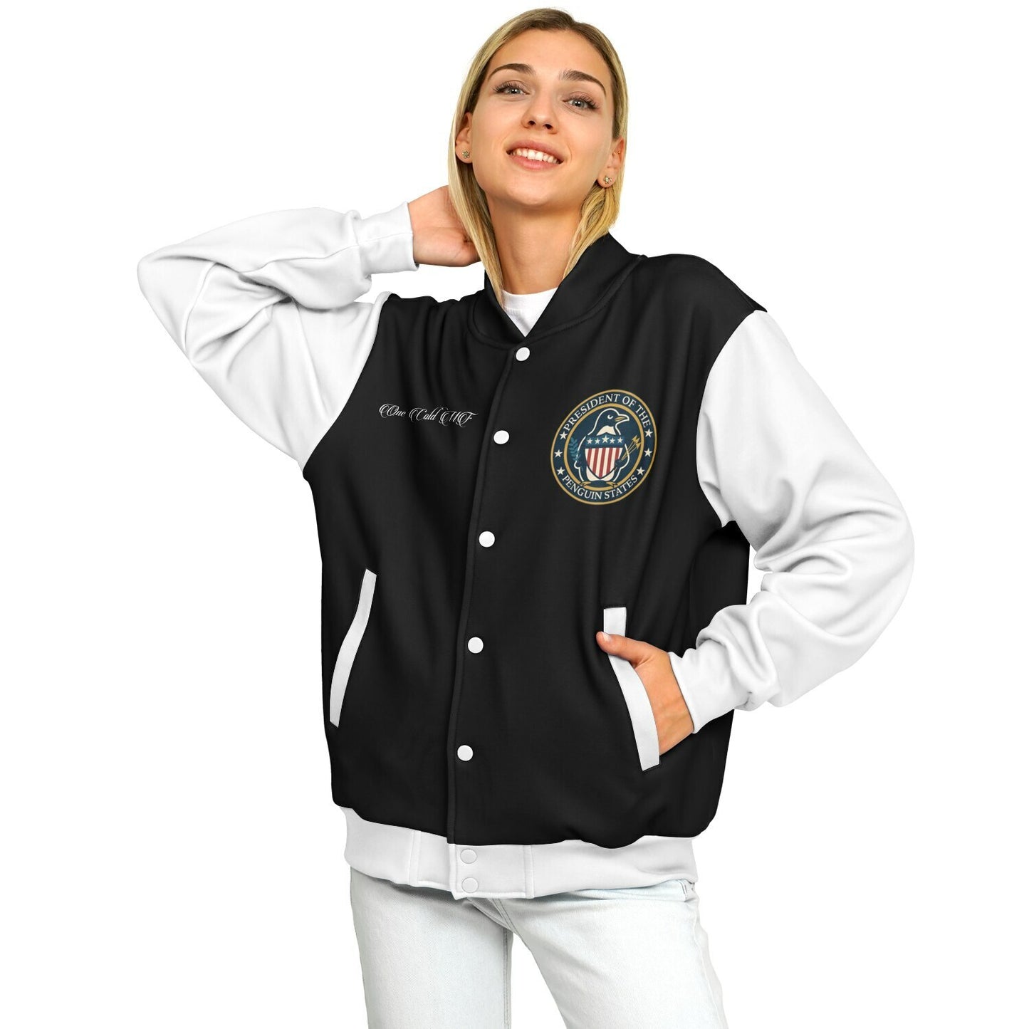 President of the Penguin States Baseball Jacket - AOP