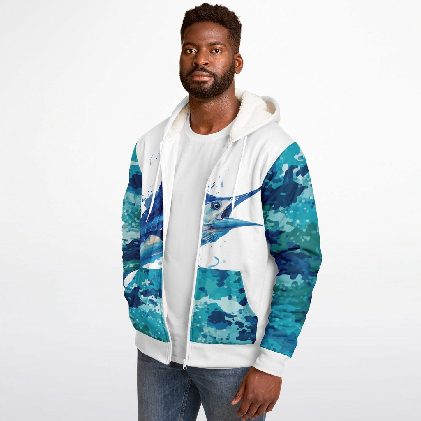 Marlin Microfleece Ziphoodie - AOP