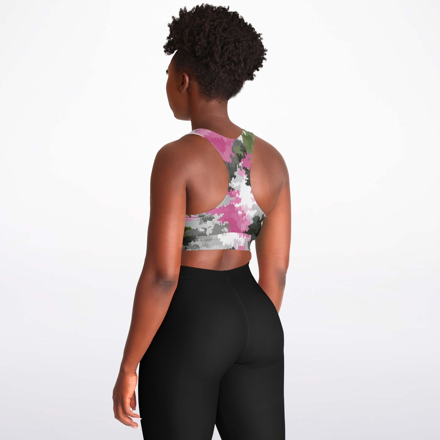 Padded Sports Bra - AOP