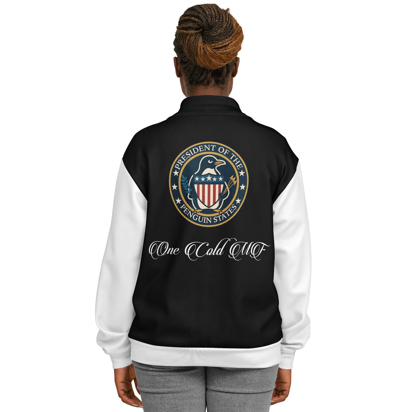President of the Penguin States Baseball Jacket - AOP