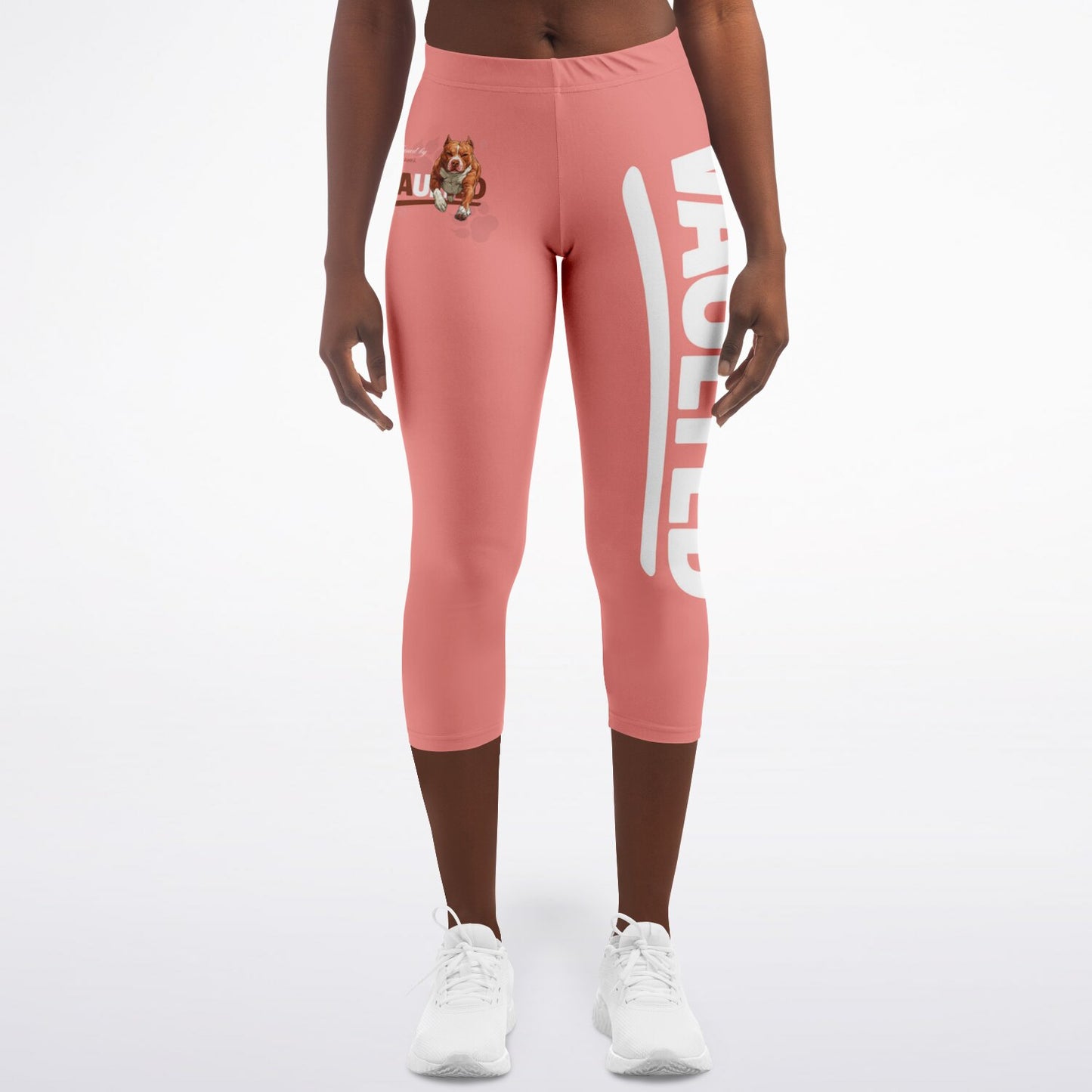 Pink Latte Pit Bull Capri Leggings - AOP