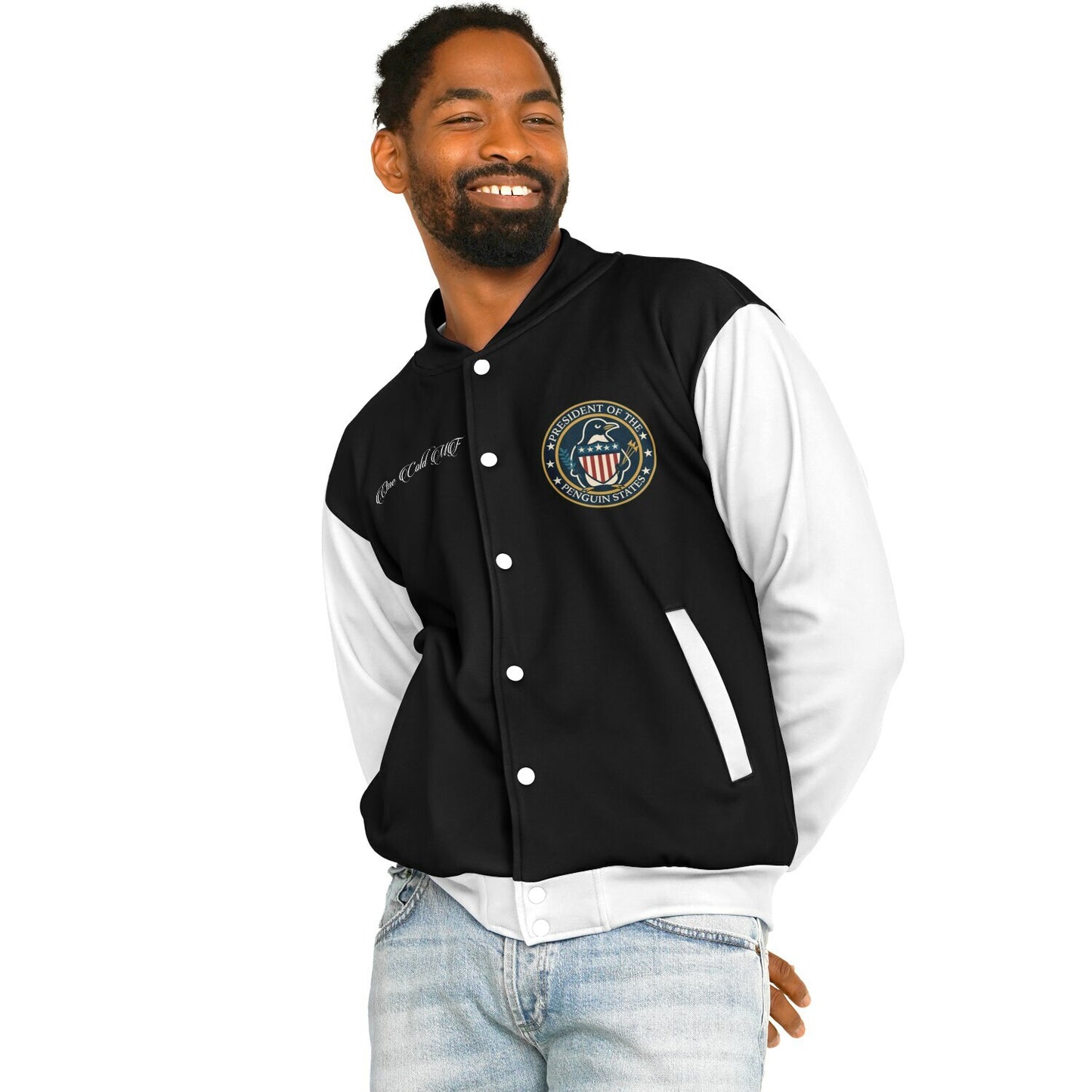 President of the Penguin States Baseball Jacket - AOP