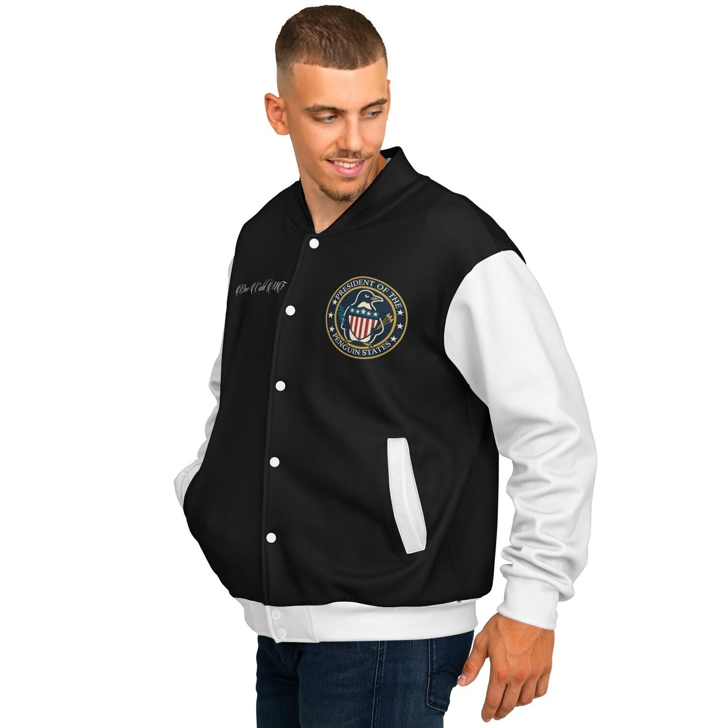 President of the Penguin States Baseball Jacket - AOP