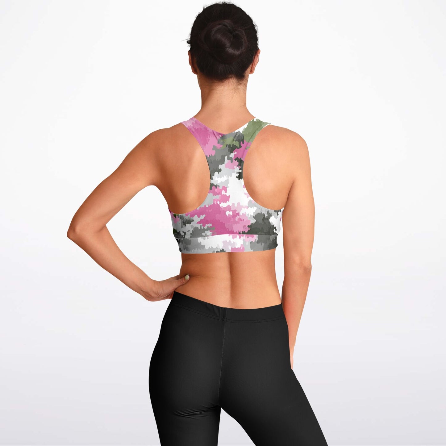 Padded Sports Bra - AOP