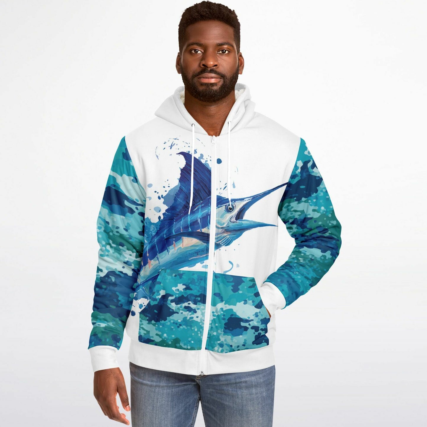 Marlin Microfleece Ziphoodie - AOP