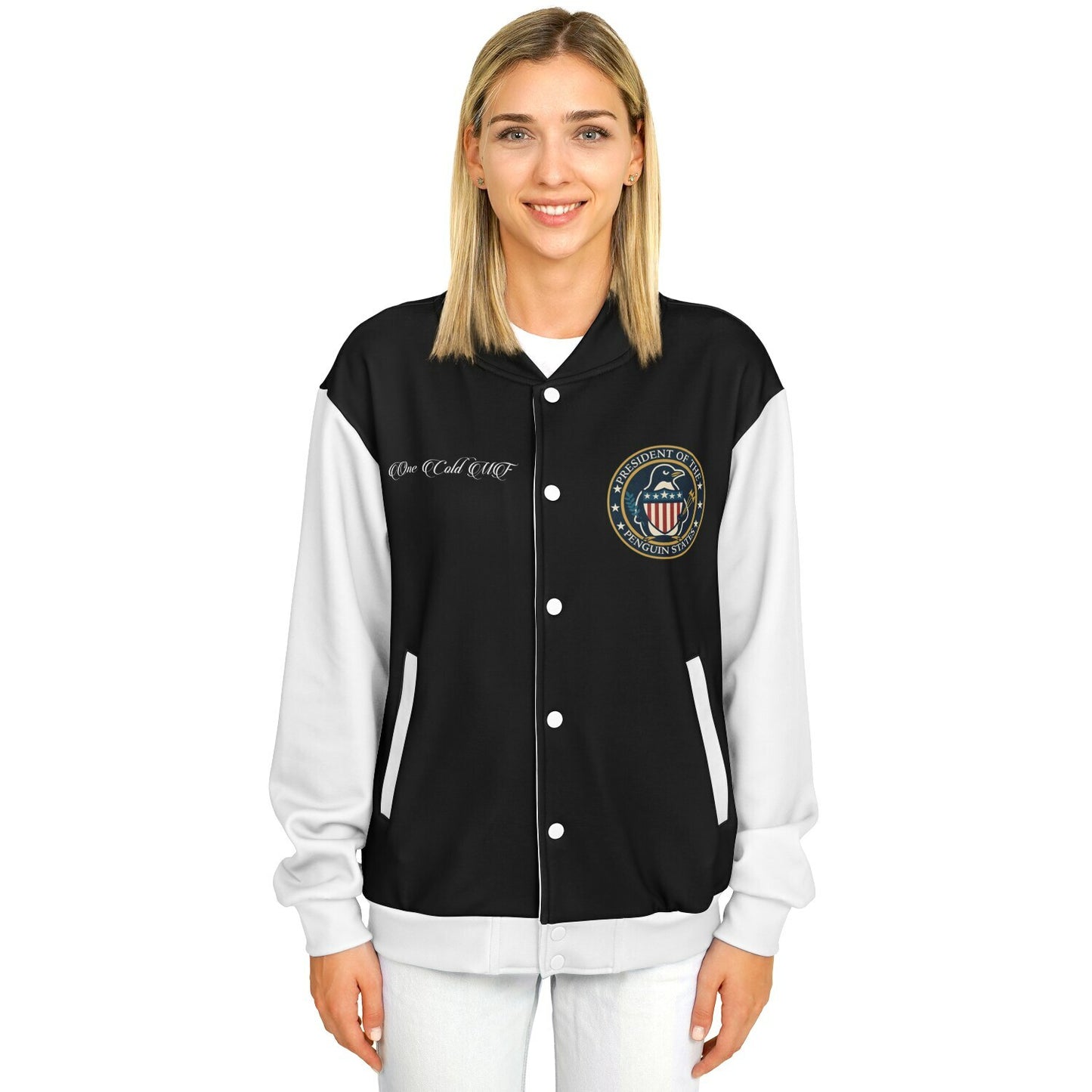 President of the Penguin States Baseball Jacket - AOP