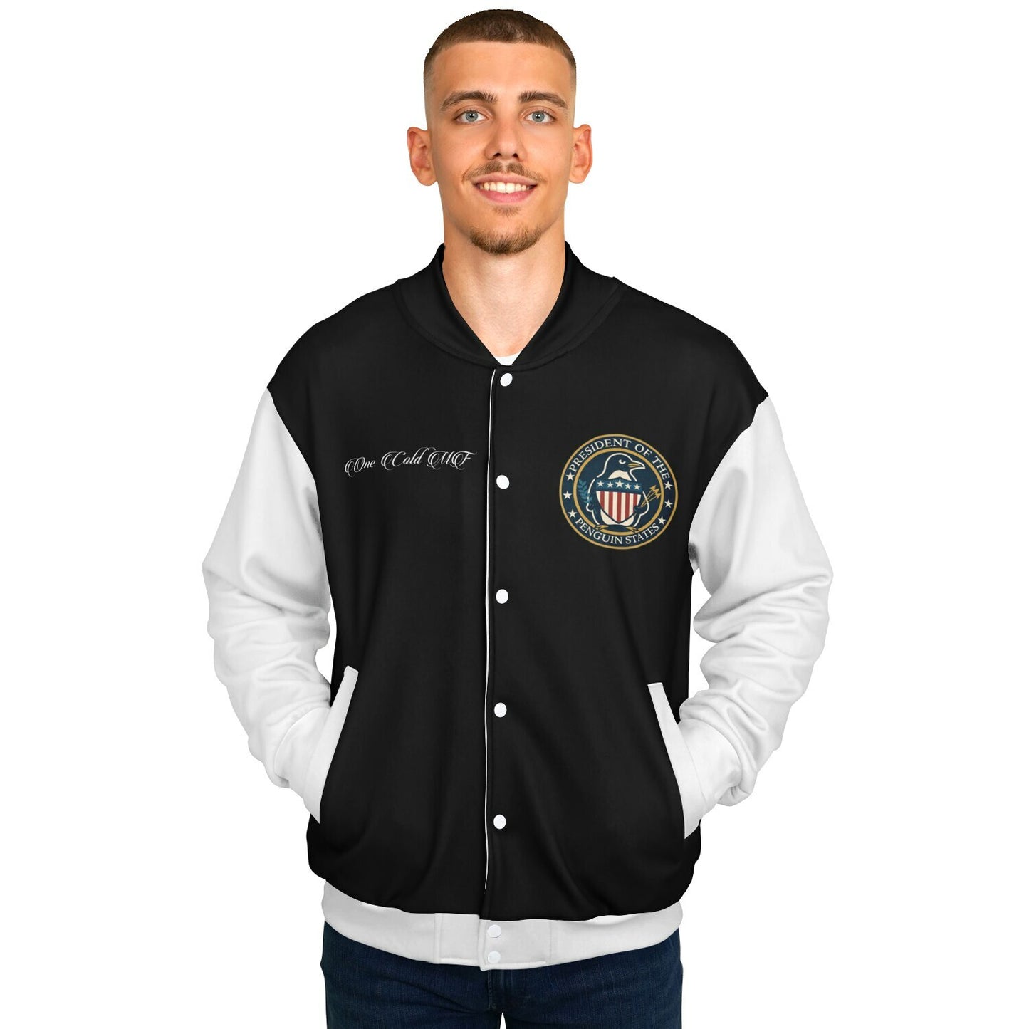 President of the Penguin States Baseball Jacket - AOP