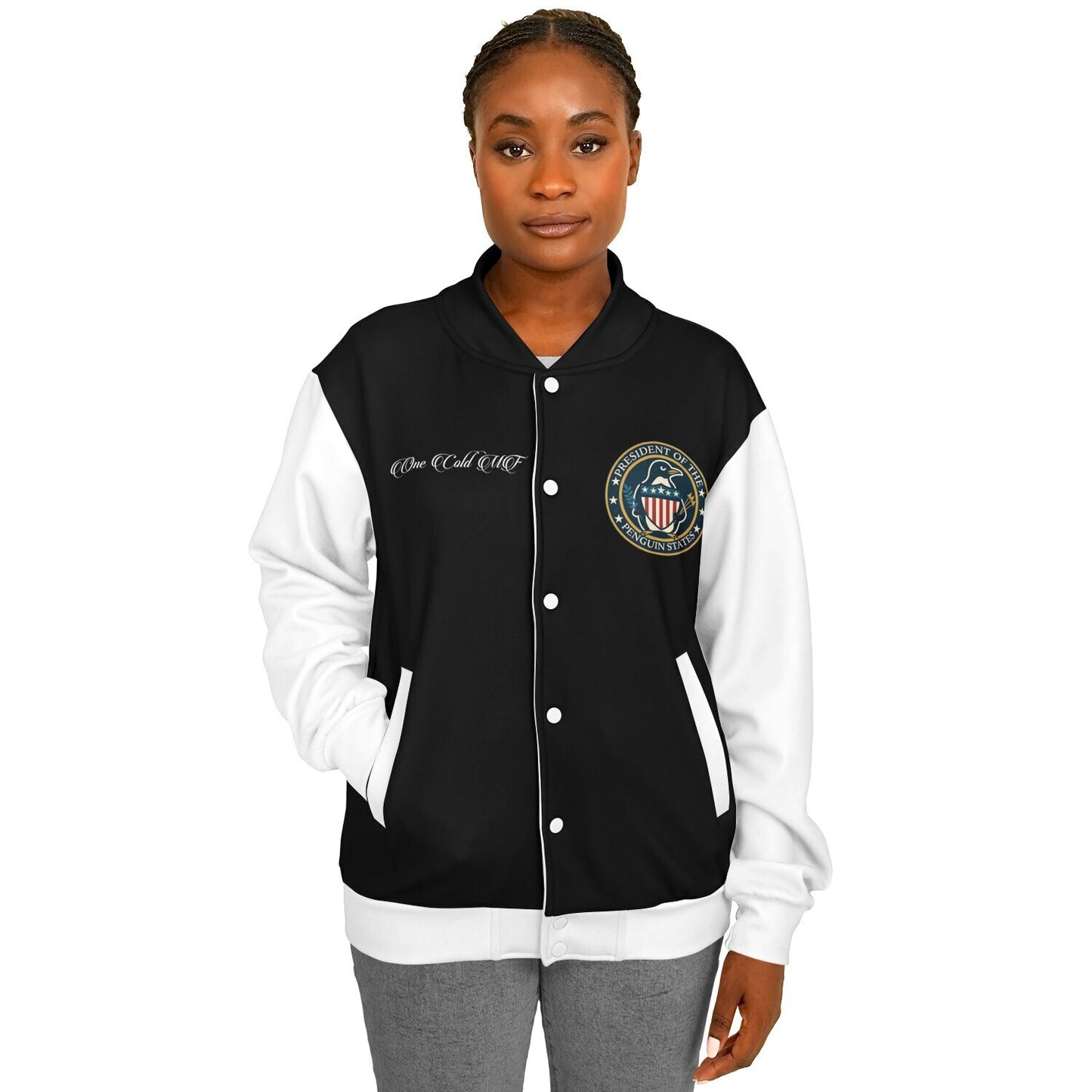 President of the Penguin States Baseball Jacket - AOP