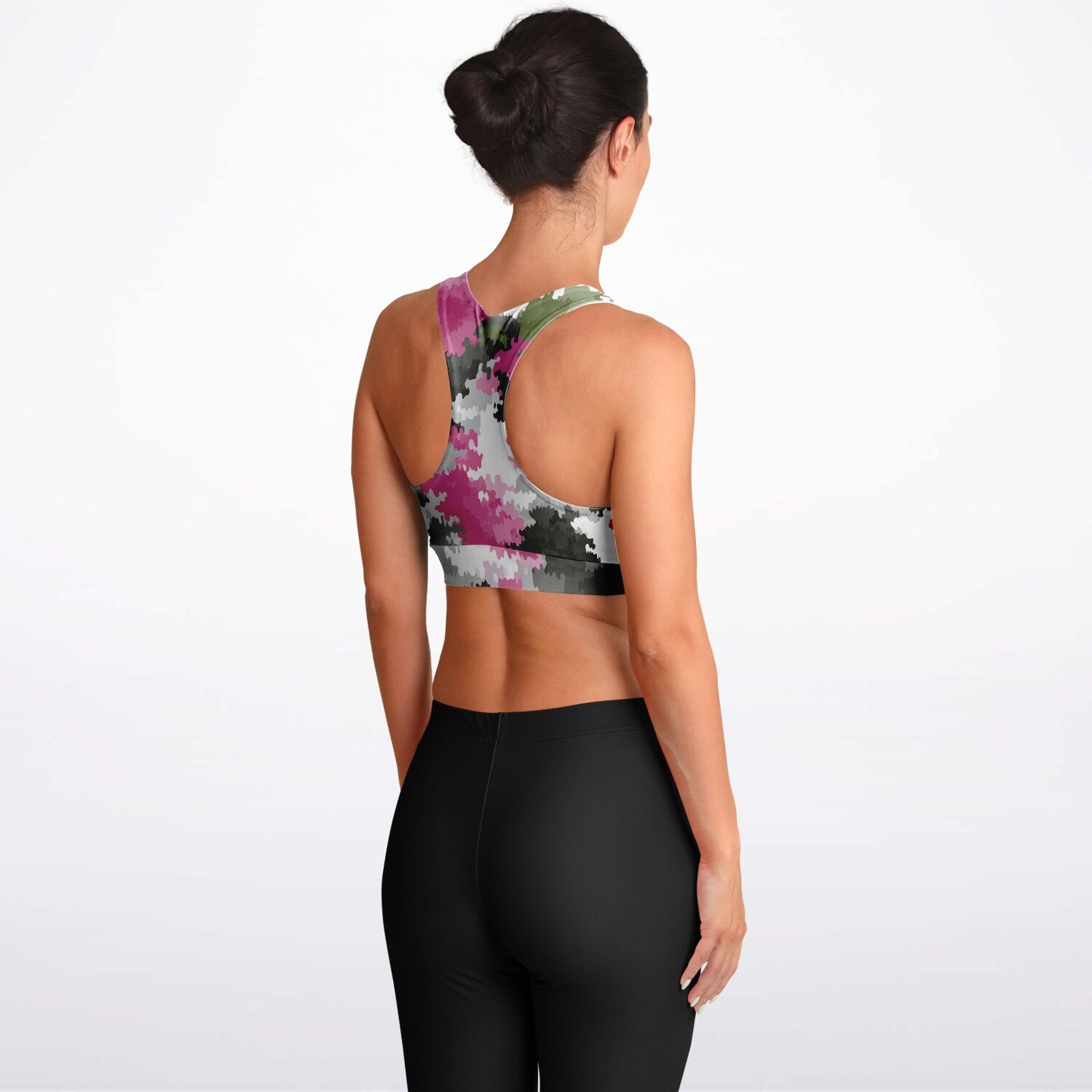 Padded Sports Bra - AOP