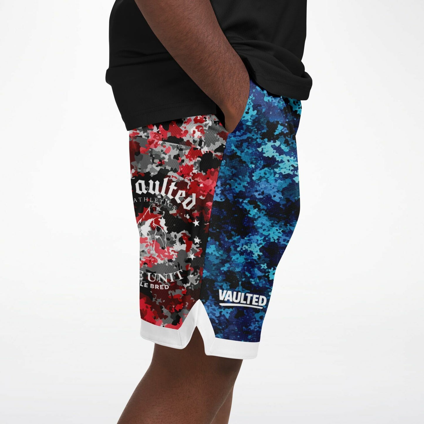 Vaulted Bite Unit Camo Basketball Shorts – Championship Series Edition