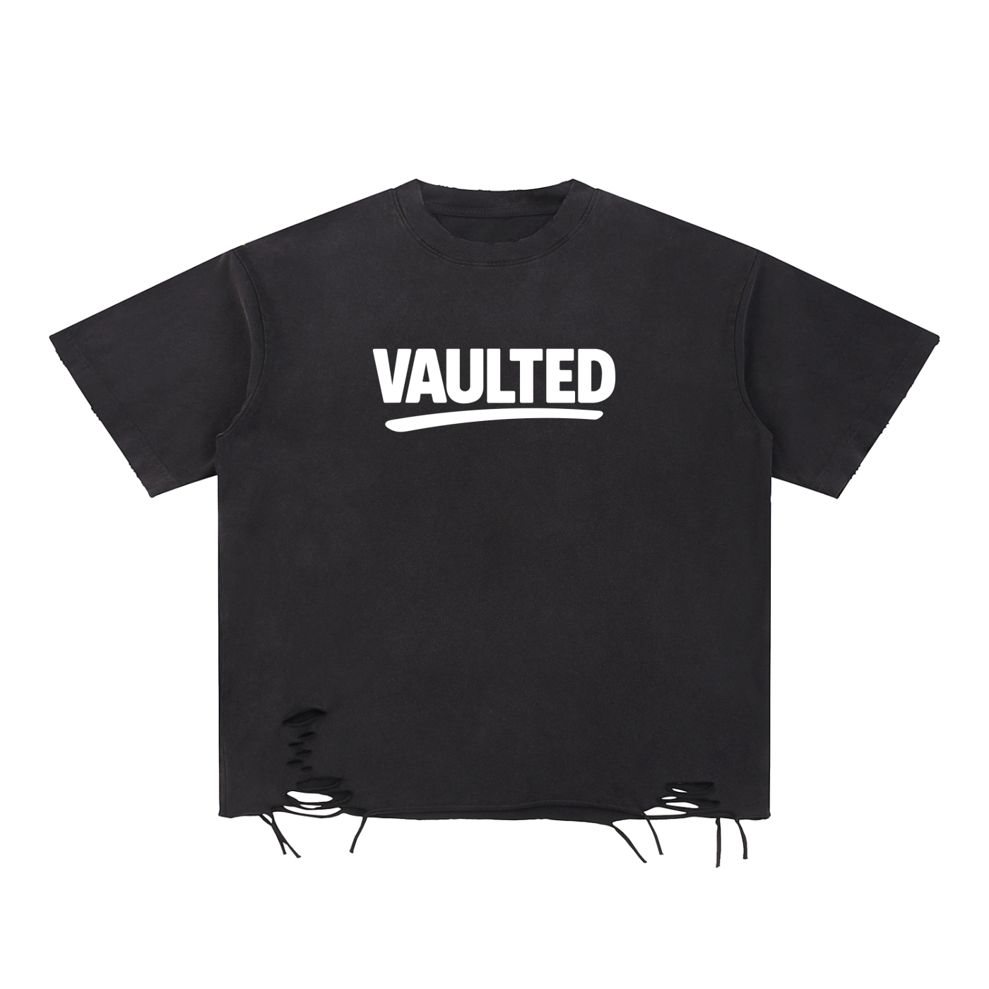 Snow Washed Raw-Hem T-Shirt