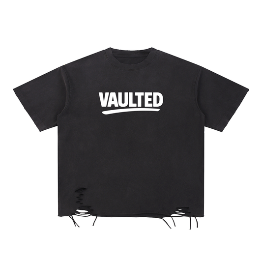 Snow Washed Raw-Hem T-Shirt